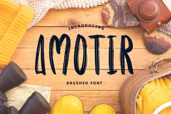 Amotir: A Brushed Display Font for Editorial Design