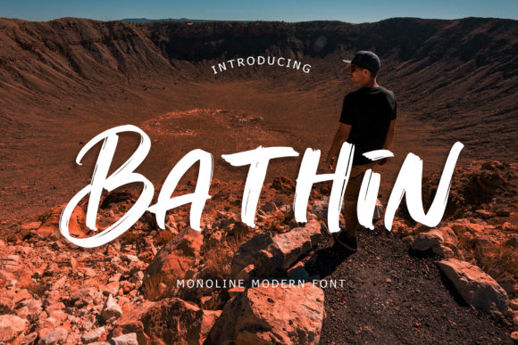 Bathin: A Bold Brush Typeface for Modern Branding