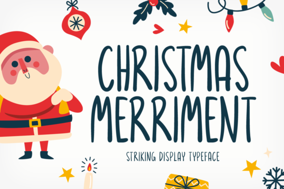 Christmas Merriment: A Festive Display Font for Editorial Design