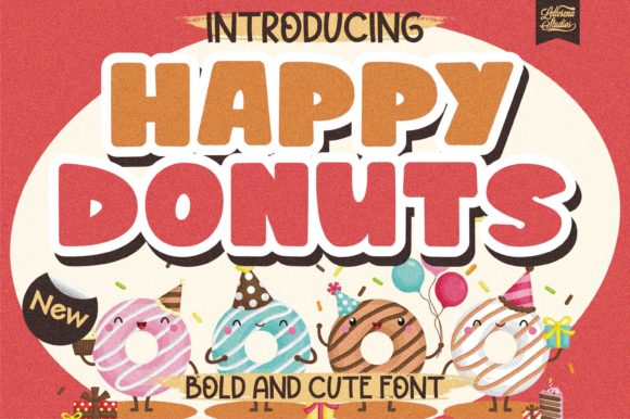 Happy Donuts: A Playful Display Font for Brands