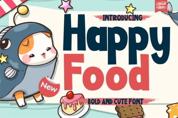 Happy Food: A Playful Display Font for Branding