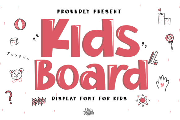 Kids Board: A Playful Display Font for Editorial Design