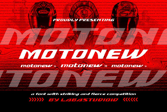 MotoNew Typeface: Bold Display Font for Racing Brands