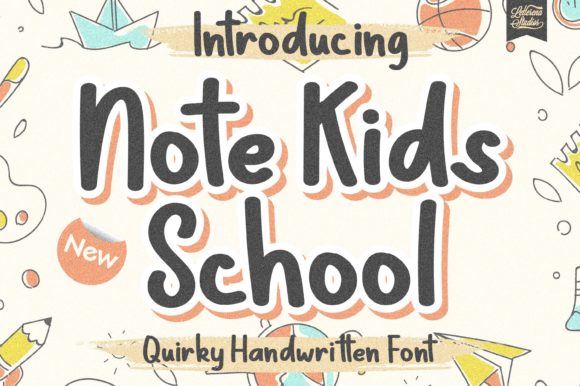Note Kids School: A Quirky Display Font for Modern Brands